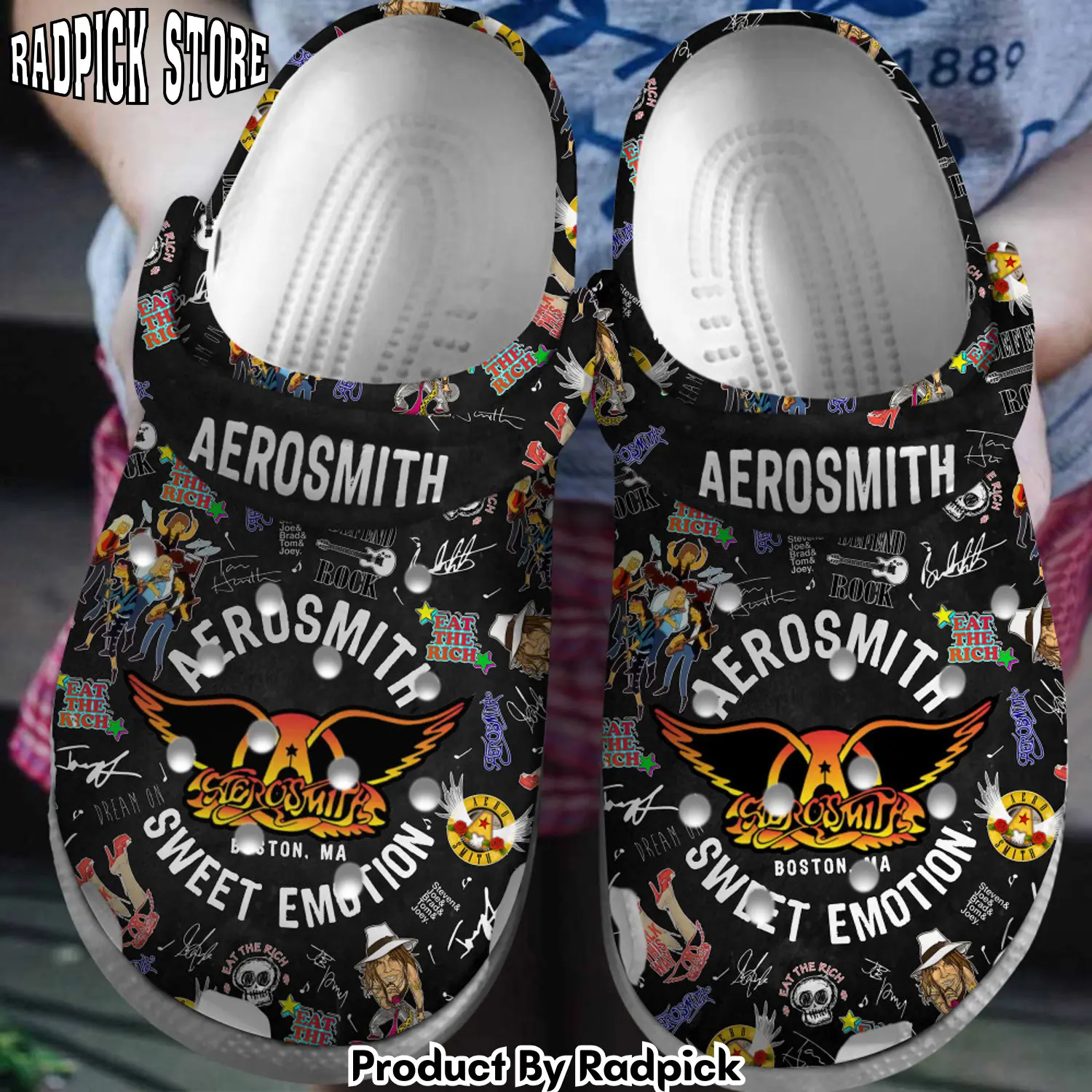 Radpick aerosmith music clogs shoes comfortable for men women 0un rp6528327